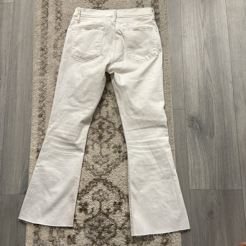 FRAME white jeans le high flare